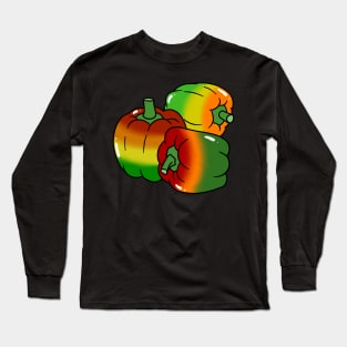 Three Rainbow Bell Peppers Long Sleeve T-Shirt